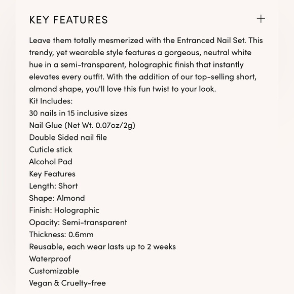 ENTRANCED Short Almond Press In Nails Glamnetic - Picture 7 of 7